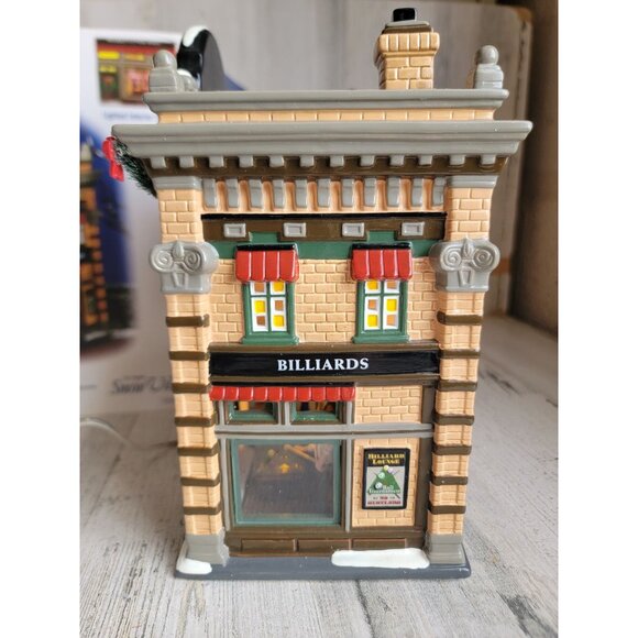 Dept 56 55614 Sharky's pool hall tournament RARE snow village accessory - Picture 8 of 10
